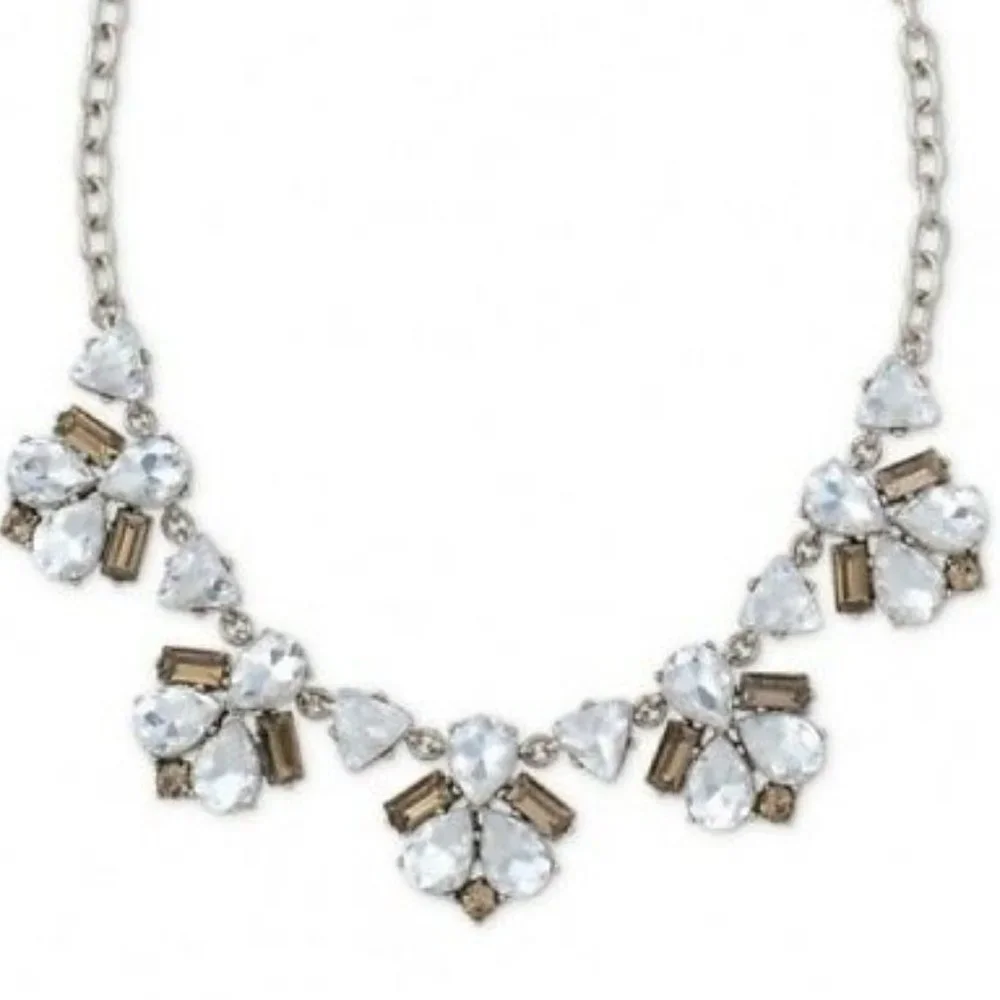Stella & Dot Sparklng Bejeweled Retired Lila Crystal+Silver+SmokyQaurtzN… - Picture 10 of 16